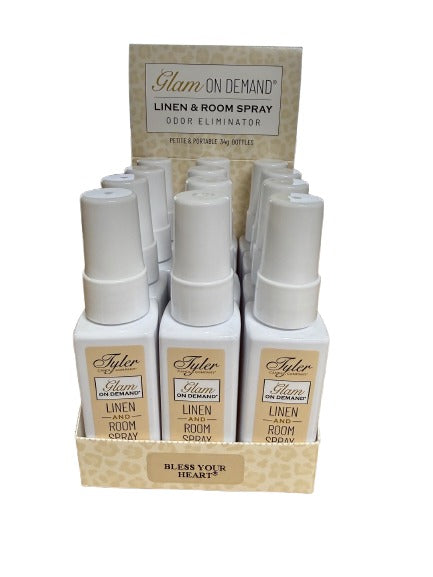 BLESS YOUR HEART Glam on Demand - Room or Linen Spray by Tyler Candles - 1oz (PACK OF 12)