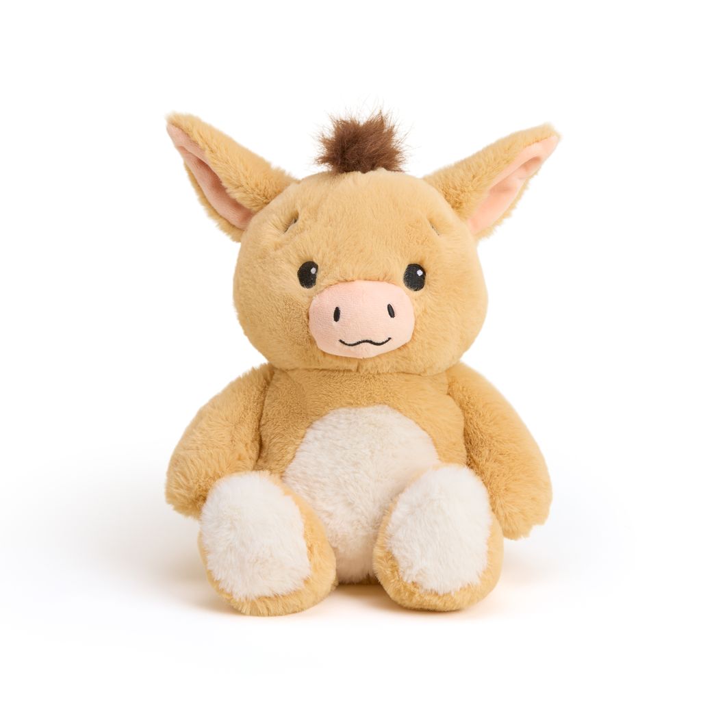 Cute Donkey Warmies Cozy Plush Heatable Lavender Scented Stuffed Animal