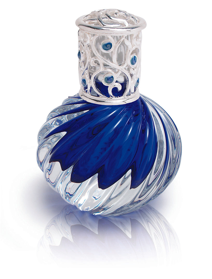 Royal Blue Swirl Fragrance Lamp - Alexandria Bella Breeze