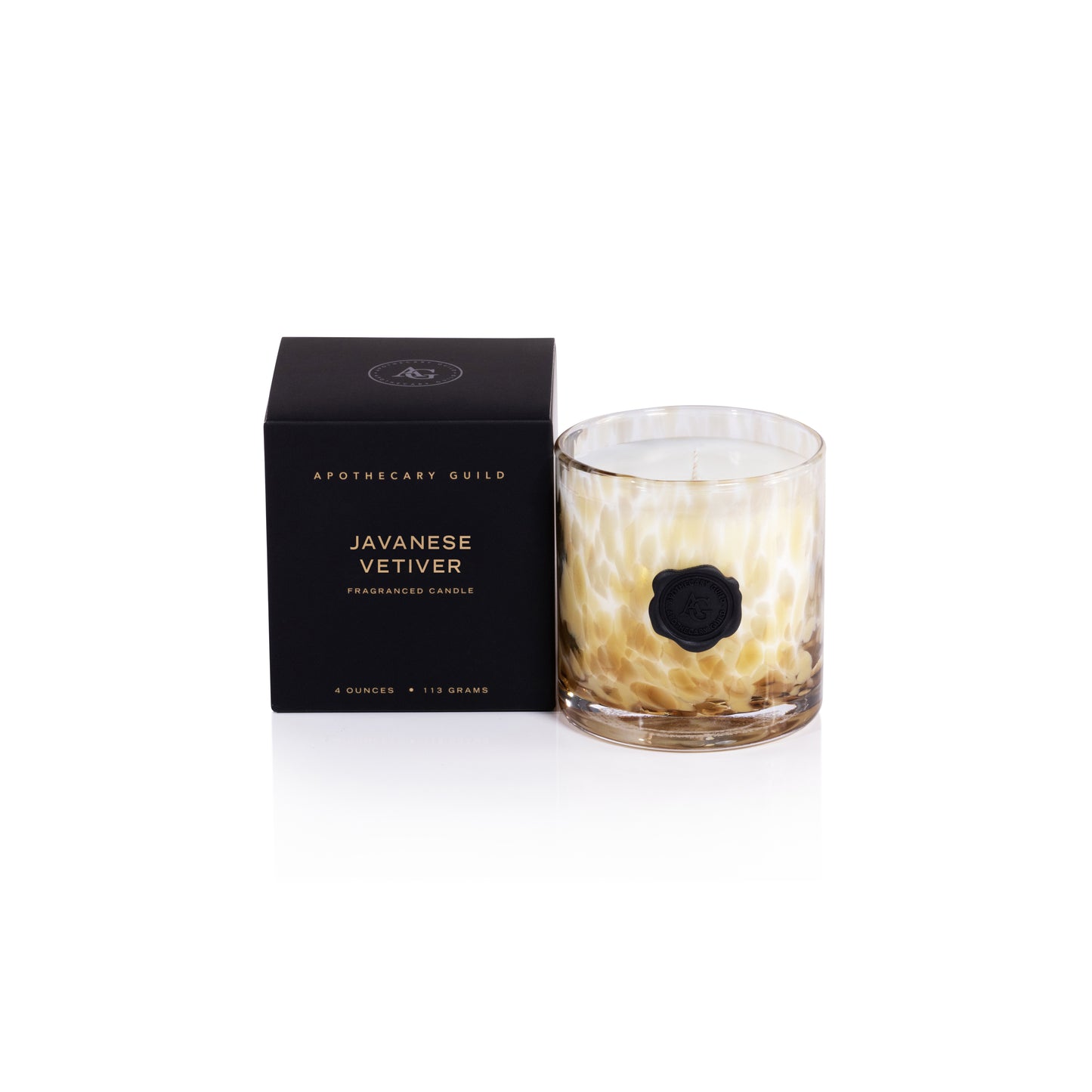 JAVANESE VETIVER Zodax Apothecary Guild Opal Glass Mini 4 oz Scented Jar Candle