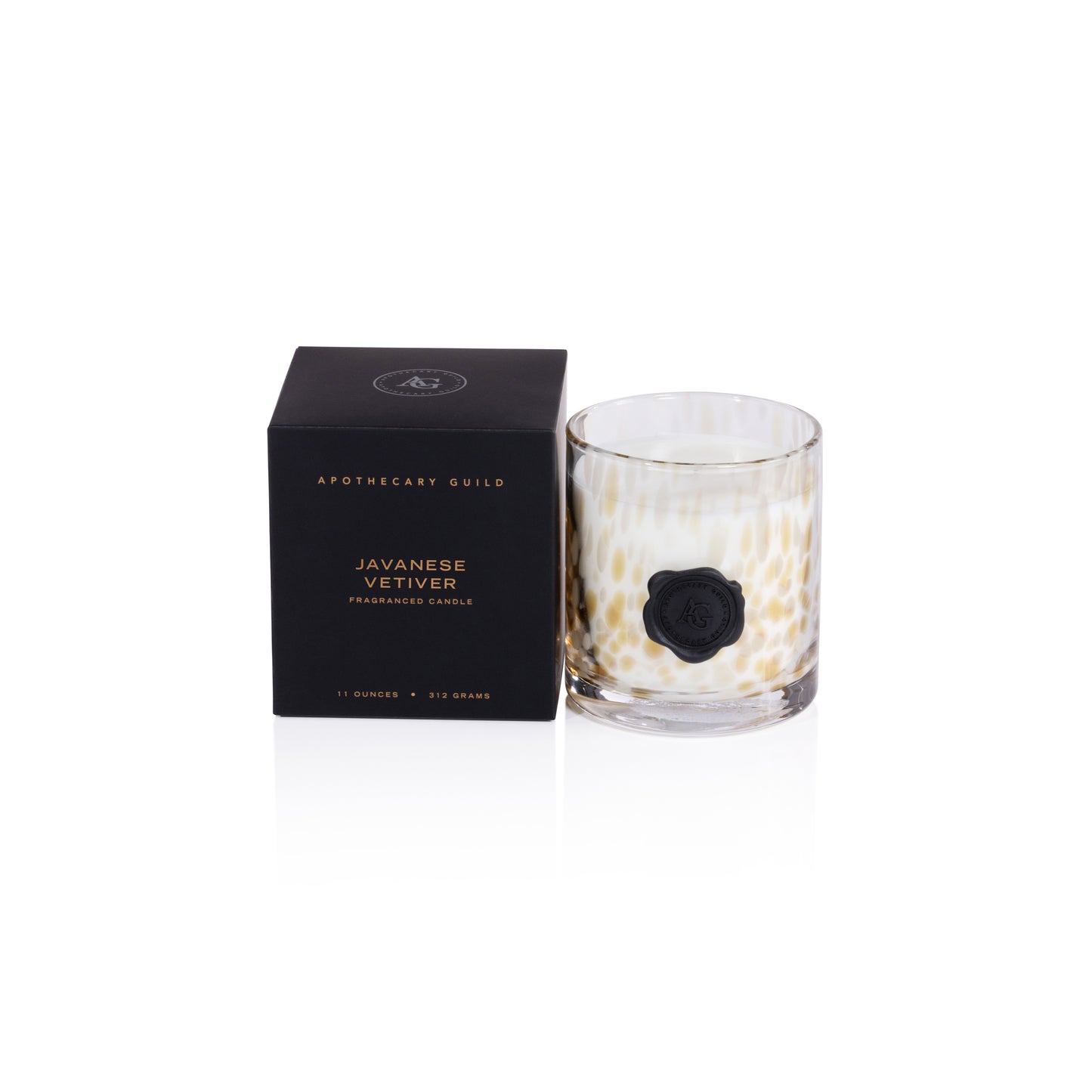 JAVANESE VETIVER Zodax Apothecary Guild Opal Glass 11 oz Scented Jar Candle