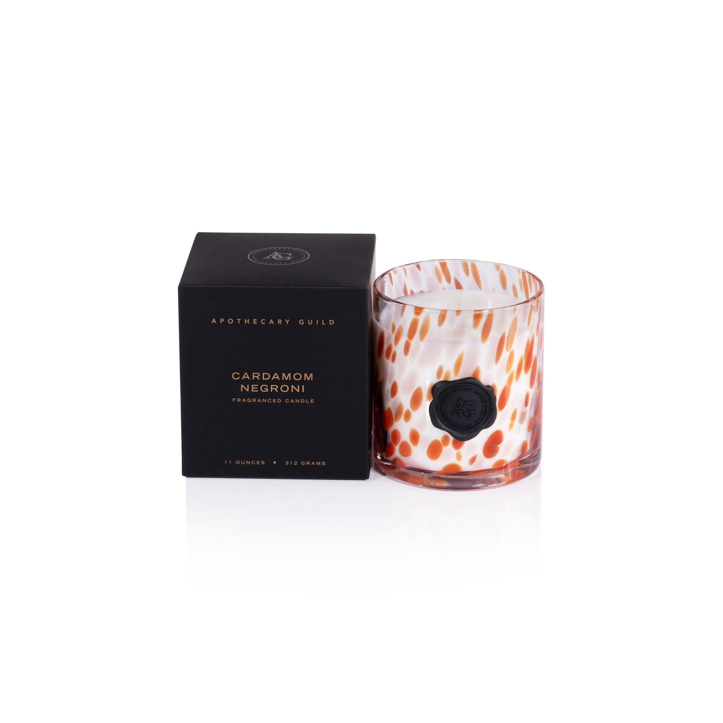 CARDAMOM NEGRONI Zodax Apothecary Guild Opal Glass 11 oz Scented Jar Candle