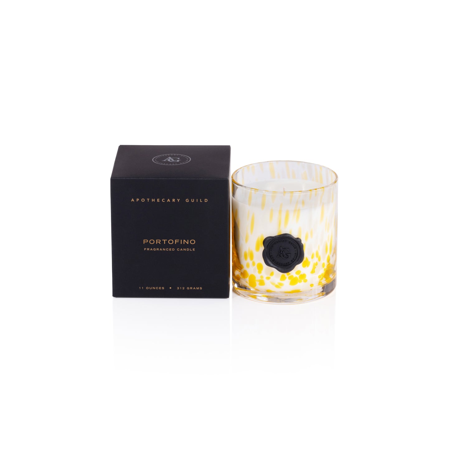 PORTOFINO Zodax Apothecary Guild Opal Glass 11 oz Scented Jar Candle