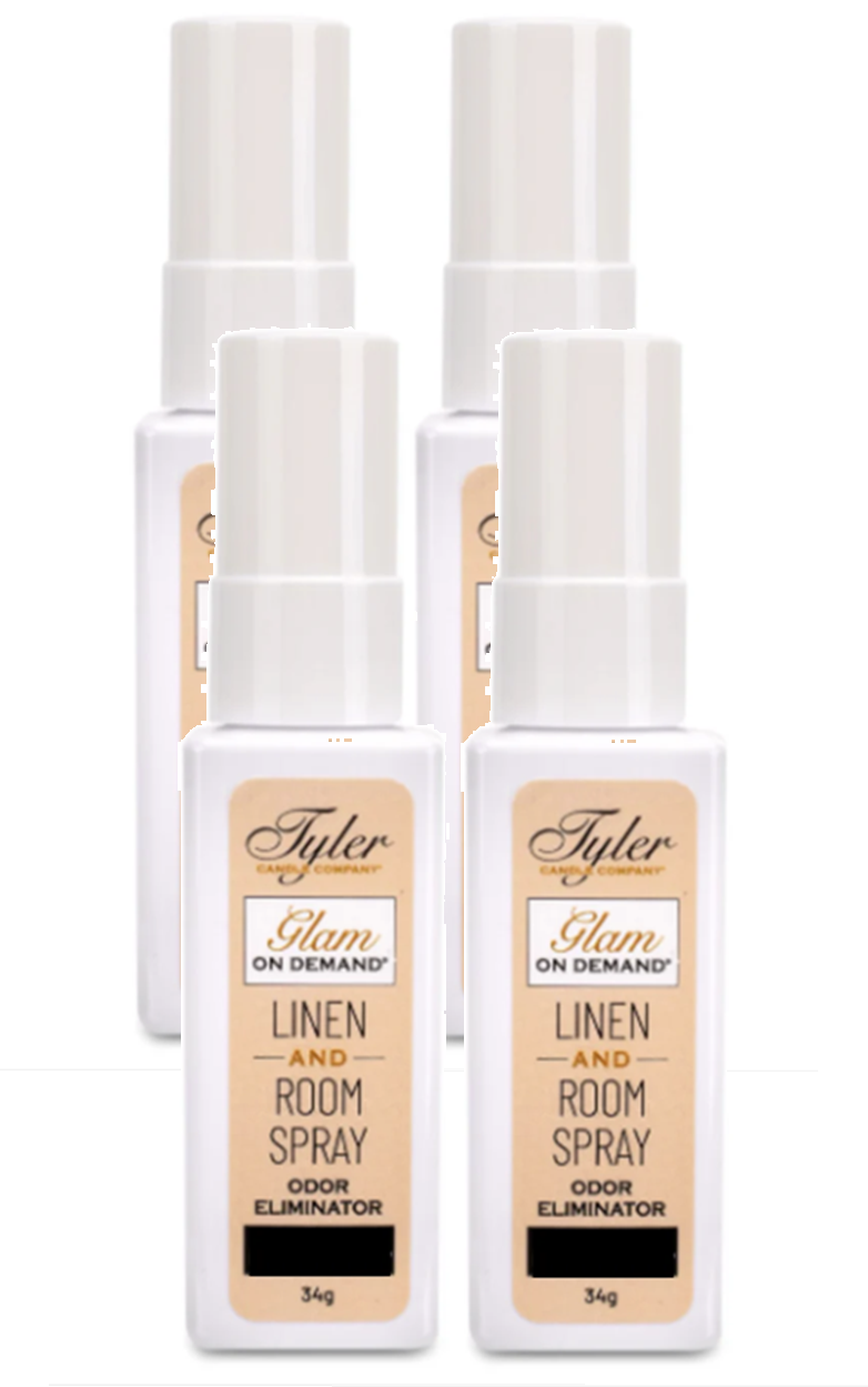 BLESS YOUR HEART Glam on Demand - Room or Linen Spray by Tyler Candles - 1oz (PACK OF 4)
