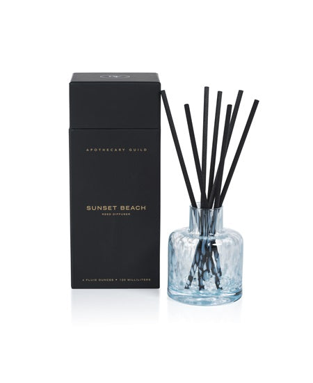 SUNSET BEACH Zodax Apothecary Guild Reed Diffuser - 120 ml - Gift Boxed