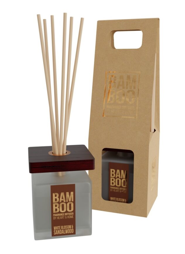 WHITE BLOSSOM & SANDALWOOD Reed Diffuser by Bamboo Home Fragrance