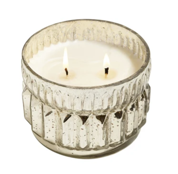 MERRIEST HOLIDAY Hillhouse Naturals 2-Wick Mercury Glass 9.5 oz Scented Jar Candle