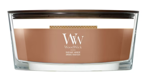 RADIANT AMBER Ellipse HearthWick Flame Scented Candle by WoodWick
