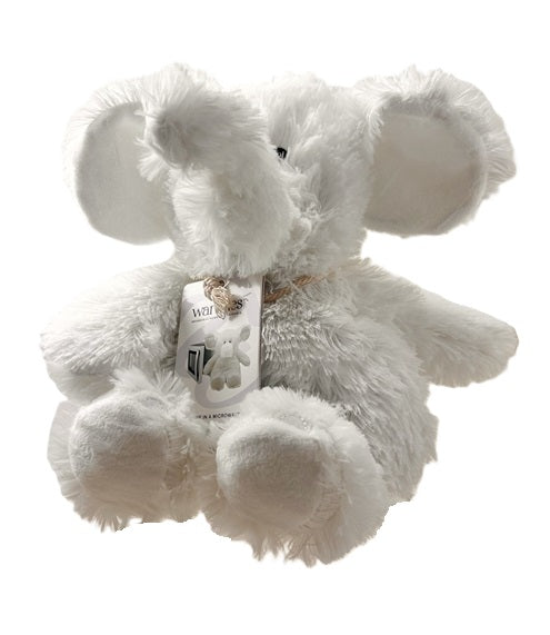 WHITE ELEPHANT WARMIES - Cozy Plush Heatable Lavender Scented Stuffed Animal
