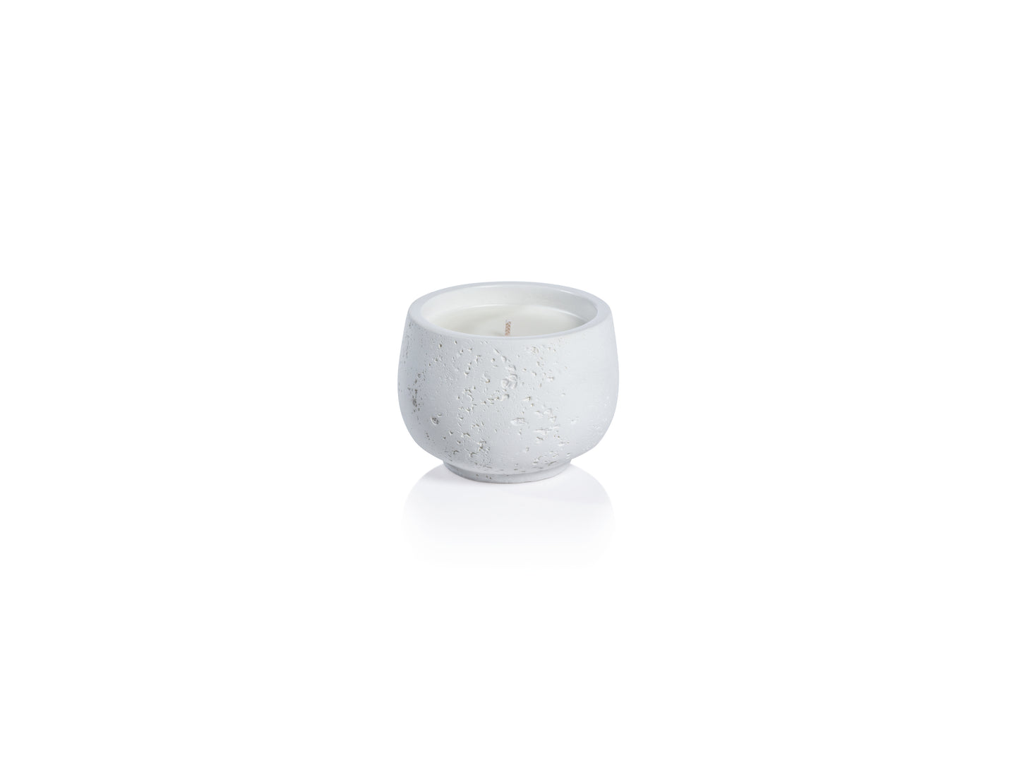SEA SALT and COASTAL MIST Zodax Cote d Azur White Concrete Scented Jar Candle - 7.5 oz