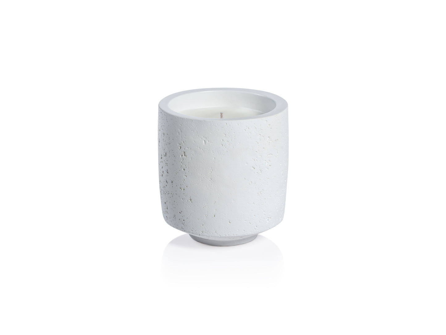 SEA SALT and COASTAL MIST Zodax Cote d Azur White Concrete Scented Jar Candle - 16.75 oz
