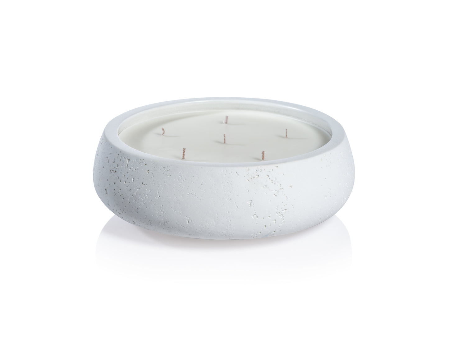 SEA SALT and COASTAL MIST Zodax Cote d Azur White Concrete Scented Jar Candle - 45 oz