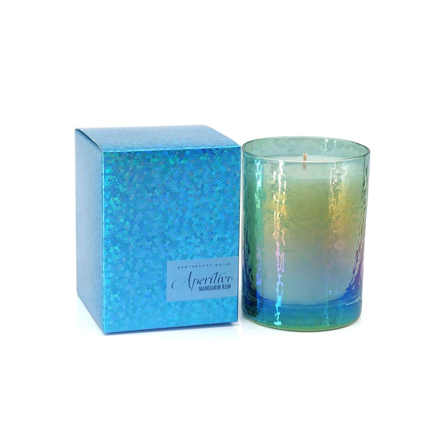 MANDARIN RUM Zodax Luster Blue Aperitivo Scented Jar Candle - 9.7 oz