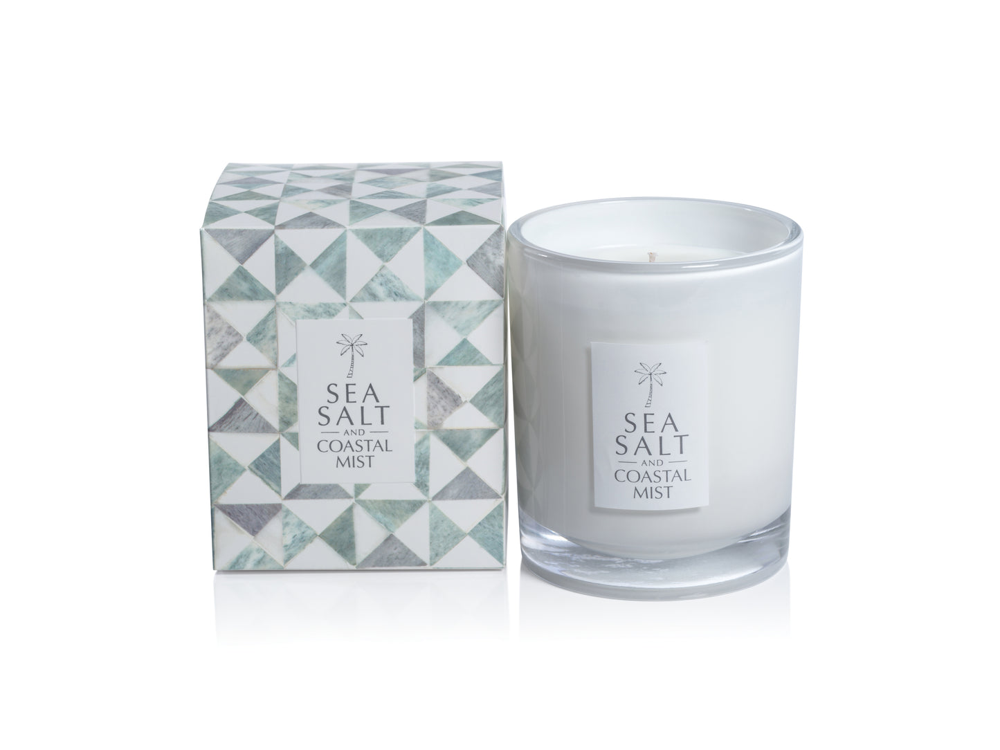 SEA SALT and COASTAL MIST Martinez Zodax Scented Jar Candle - 15 oz