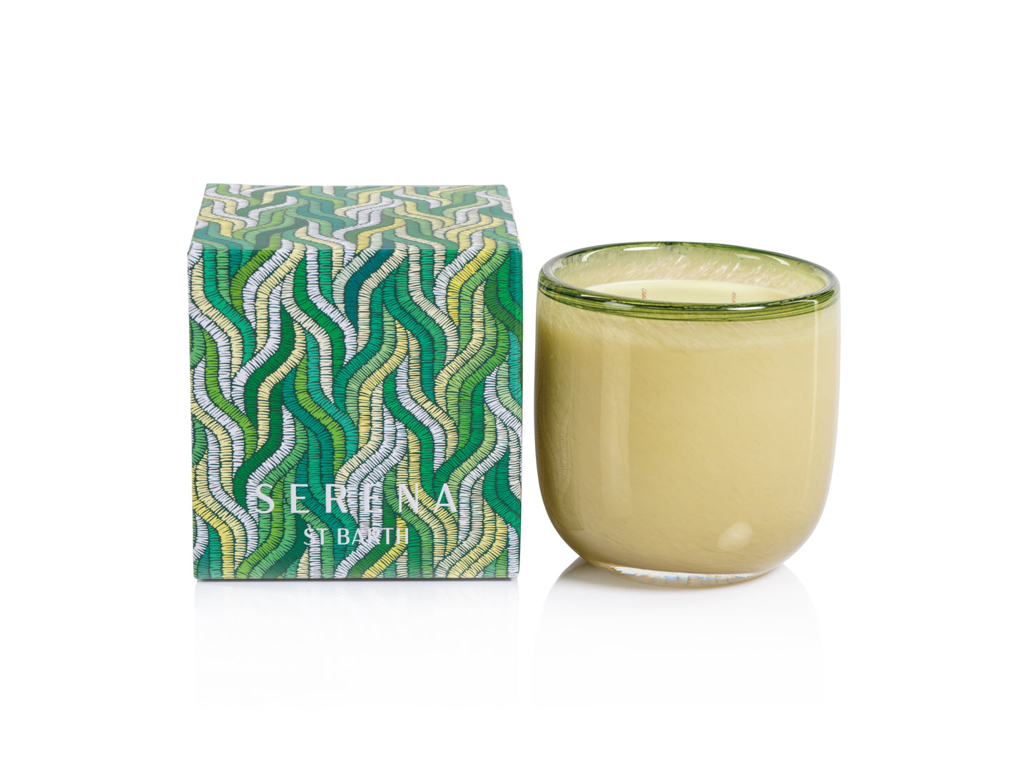 JARDIN VERT Zodax Serena Saint Barth Scented Jar Candle 14.5 oz - Gift Boxed