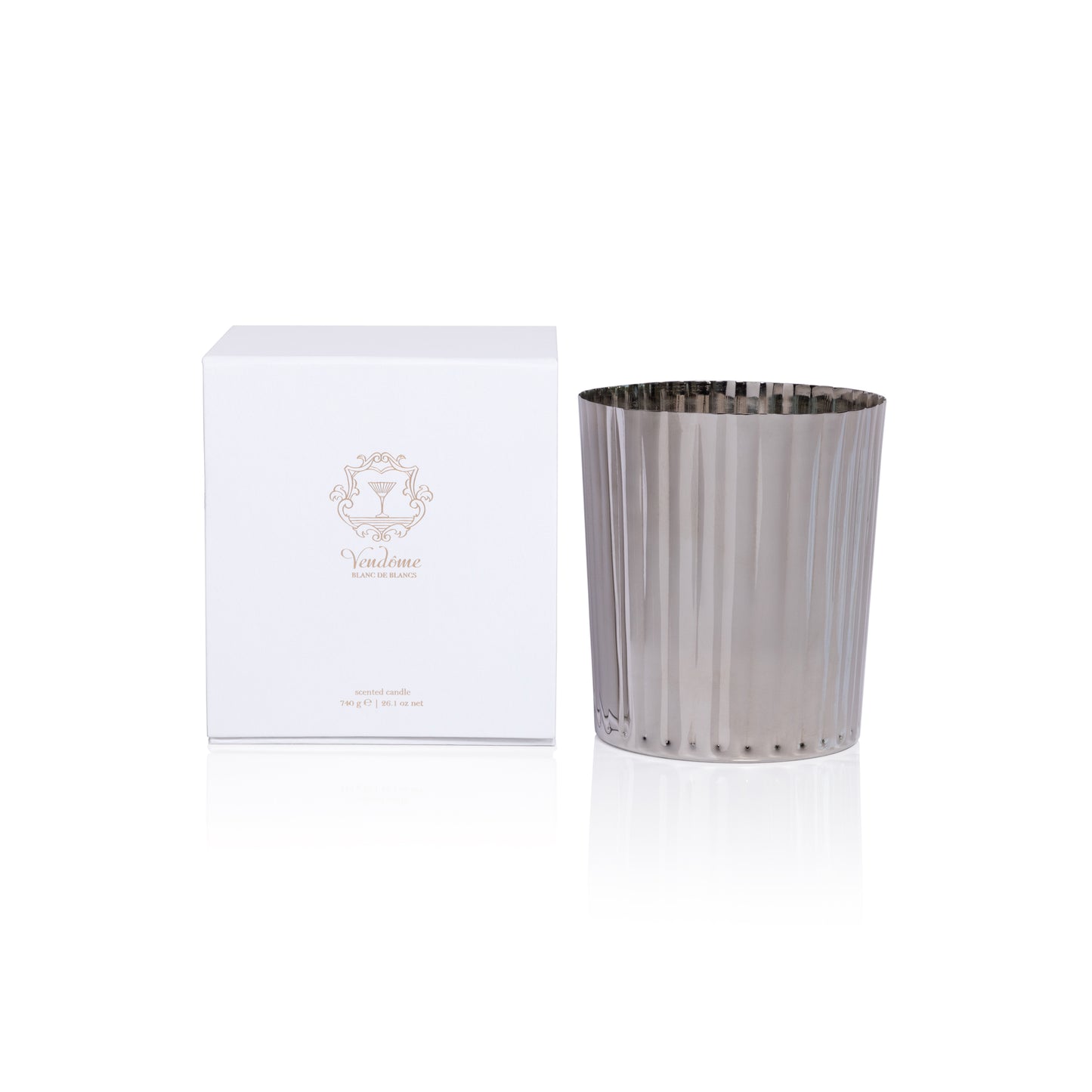 BLANC de BLANCS Zodax Vendome Scented Candle Tumbler 60 Hours - 26 oz