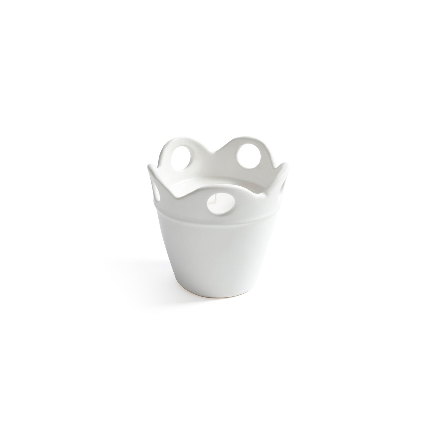 Citronella Citrus Blend Zodax 5 oz White Flower Pot Candle
