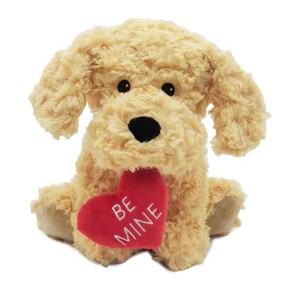 BE MINE GOLDEN DOG Warmies Cozy Plush Heatable Lavender Scented Stuffed Animal