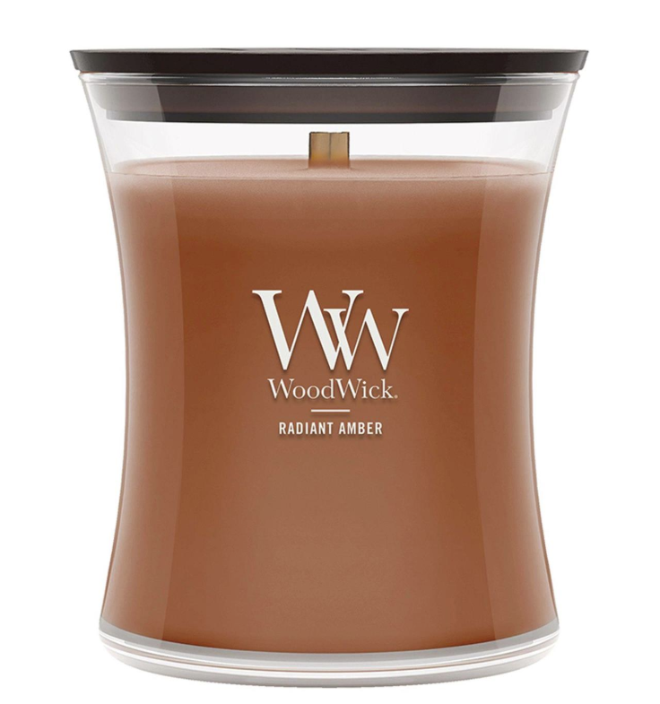 RADIANT AMBER WoodWick 10oz Jar Candle Burns 100 Hours