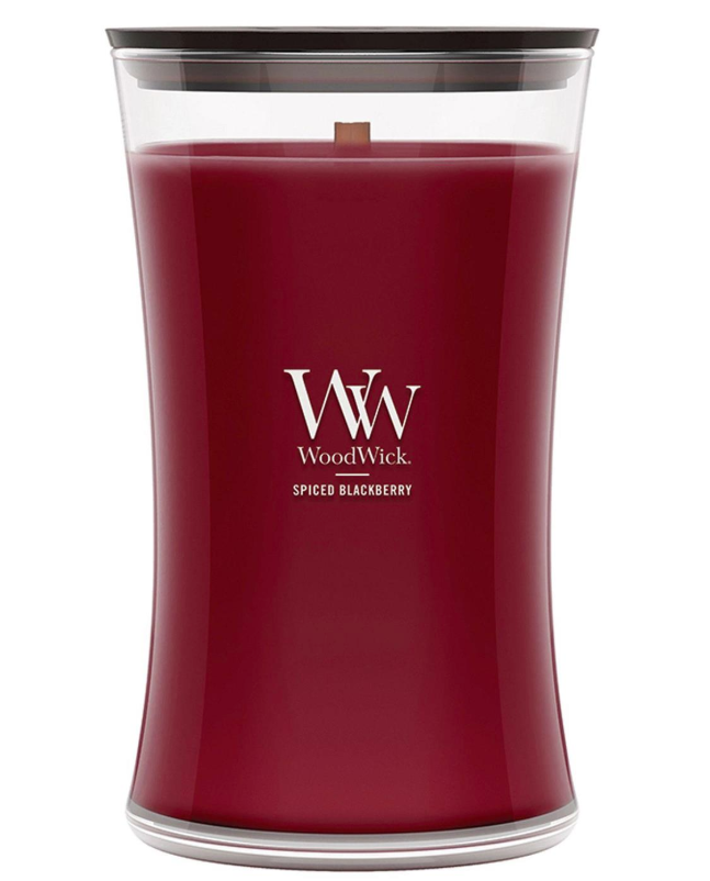 SPICED BLACKBERRY WoodWick 22oz Large Jar Candle Burns 180 Hours