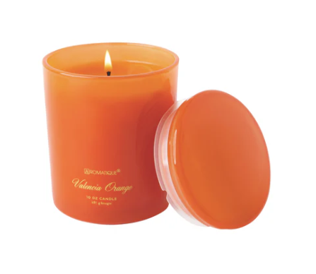 VALENCIA ORANGE Aromatique Foundry 10oz Tinted Glass Scented Jar Candle