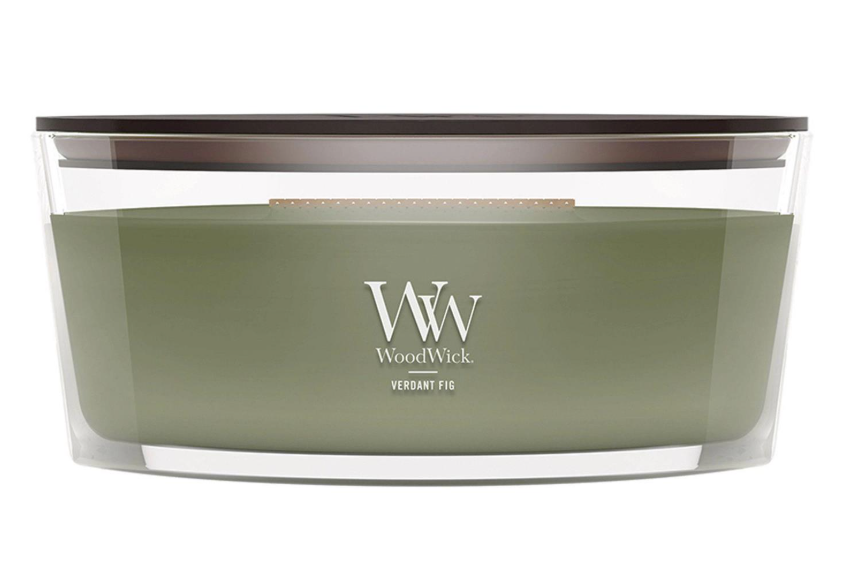 VERDANT FIG Ellipse HearthWick Flame Scented Candle by WoodWick