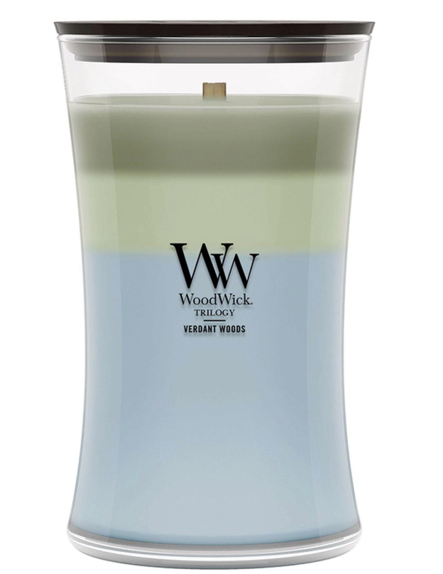 VERDANT WOODS WoodWick 22oz Jar Candle Burns 180 Hours - 3 in One