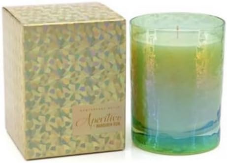 MANDARIN RUM Zodax Luster Green Aperitivo Scented Jar Candle - 9.7 oz