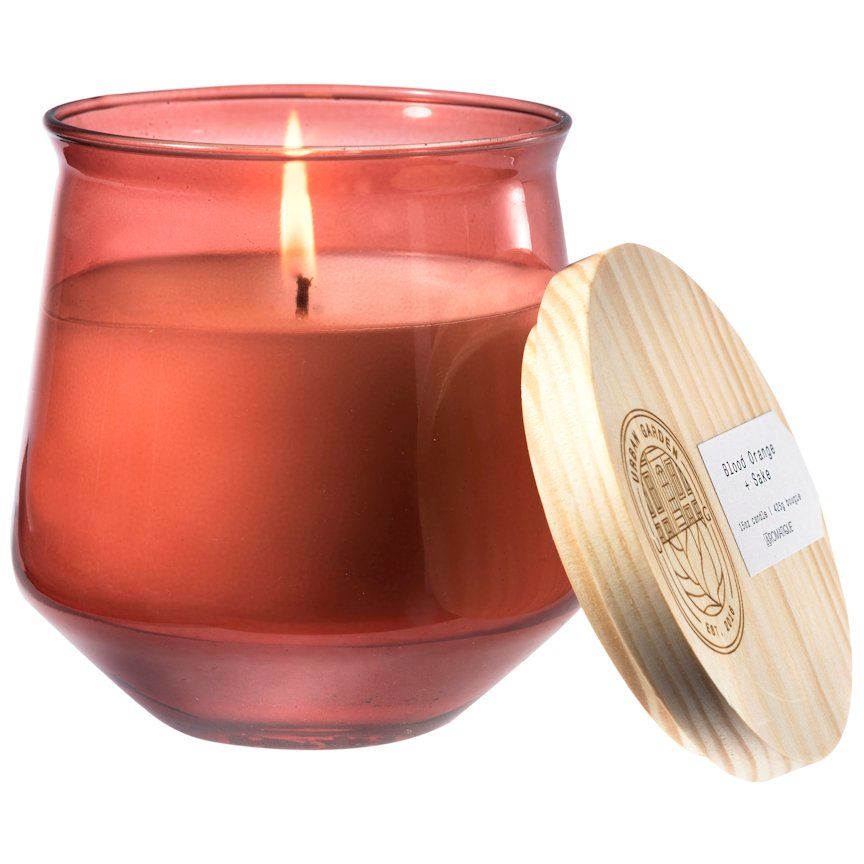 Blood Orange and Sake Aromatique Urban Garden Tinted Glass Scented Candle