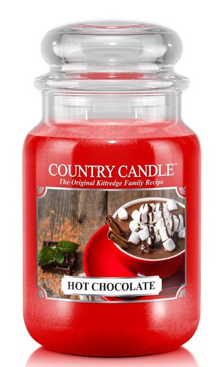 HOT CHOCOLATE Country Candle Large 23oz 2-Wick Scented Jar Candle