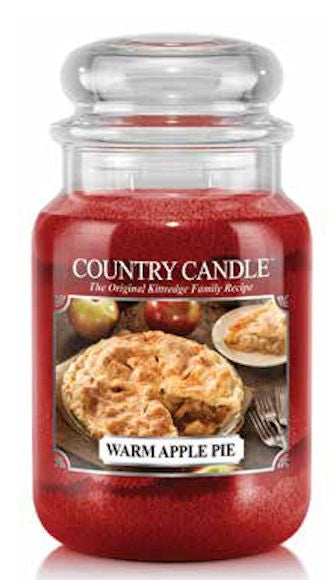 WARM APPLE PIE Country Candle Large 23oz 2-Wick Scented Jar Candle
