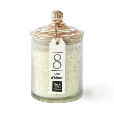 FLEUR D BLANC Gray Oak Soy Wax Scented Jar Candle by Napa Home