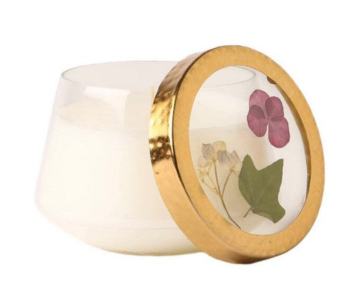 RED CURRANT Rosy Rings Medium 37 Hour Floral Pressed Scented Jar Candle