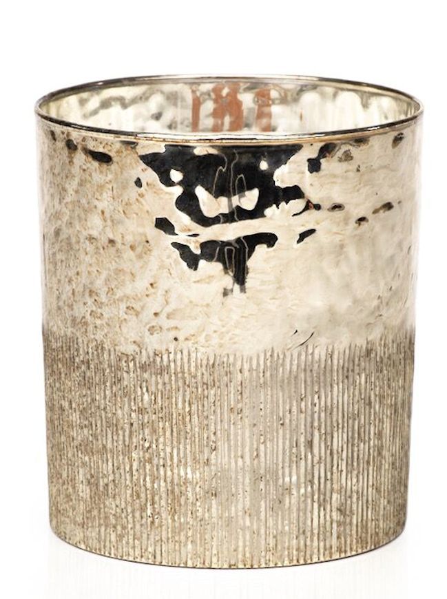 Siberian Fir Antique Gold 21 oz Wooden Wick Zodax Scented Jar Candle