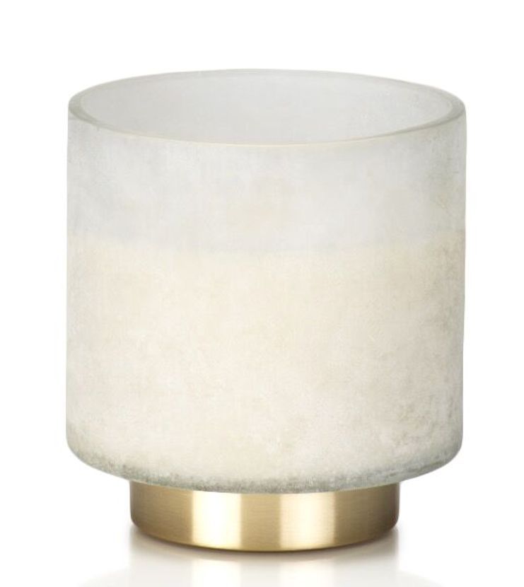 White Cortina Zodax 48 oz Scented Jar Candle - Tobacco Flower Absolute