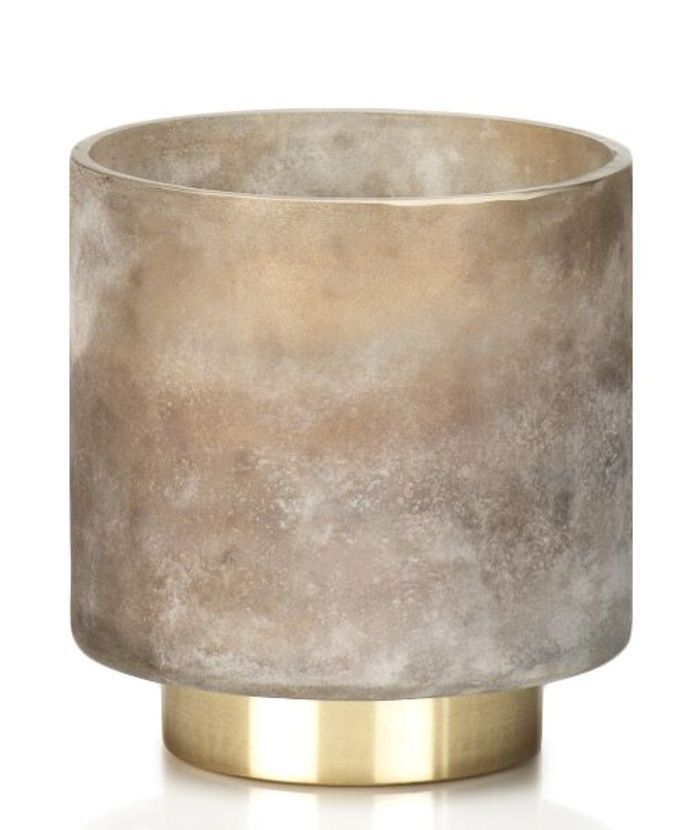 Taupe Cortina Zodax 48 oz Scented Jar Candle - Tobacco Flower Absolute