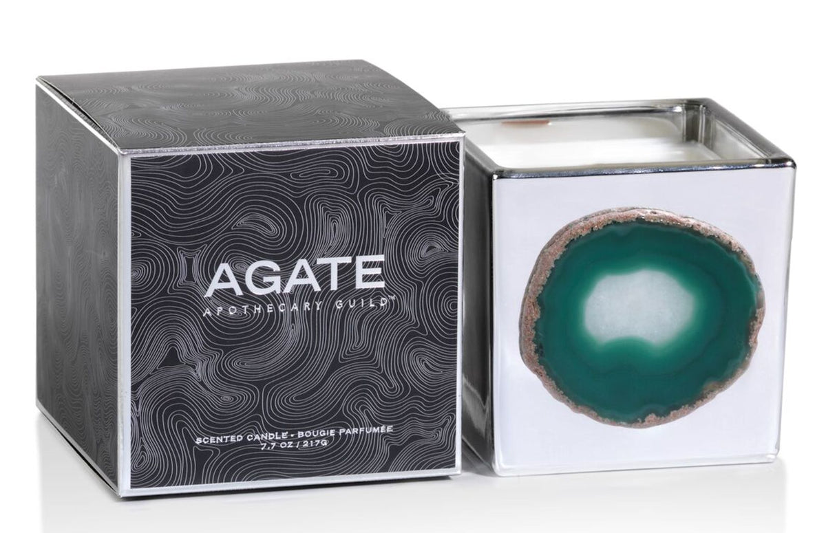 THISTLE ZODAX Silver Agate 8 oz Scented Jar Candle
