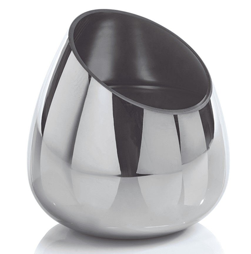 BLACK FIG VETIVER Platinum Slant Glass Zodax 13 oz Scented Jar Candle