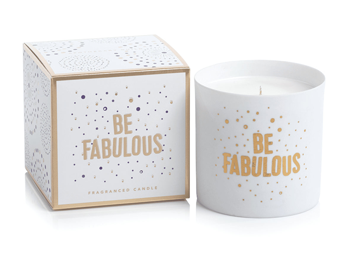 BE FABULOUS Black Fig Vetiver Zodax Porcelain Scented Jar Candle