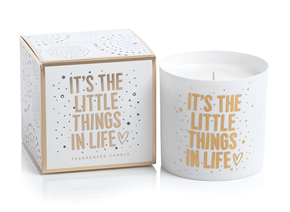 ITS THE LITTLE THINGS IN LIFE Black Fig Vetiver Zodax Porcelain Scented Jar Candle