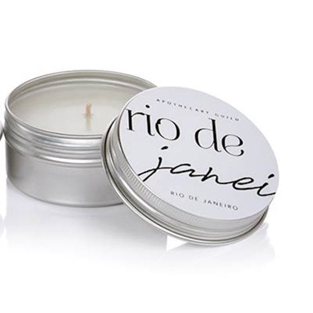 RIO DE JANEIRO Zodax Apothecary Guild Tin Scented 3 oz Jar Candle