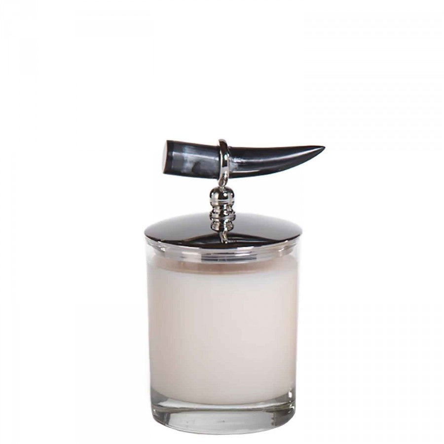 TOBACCO FLOWER Zodax Cote d Ivoire Horn Lid 9 oz Scented Jar Candle