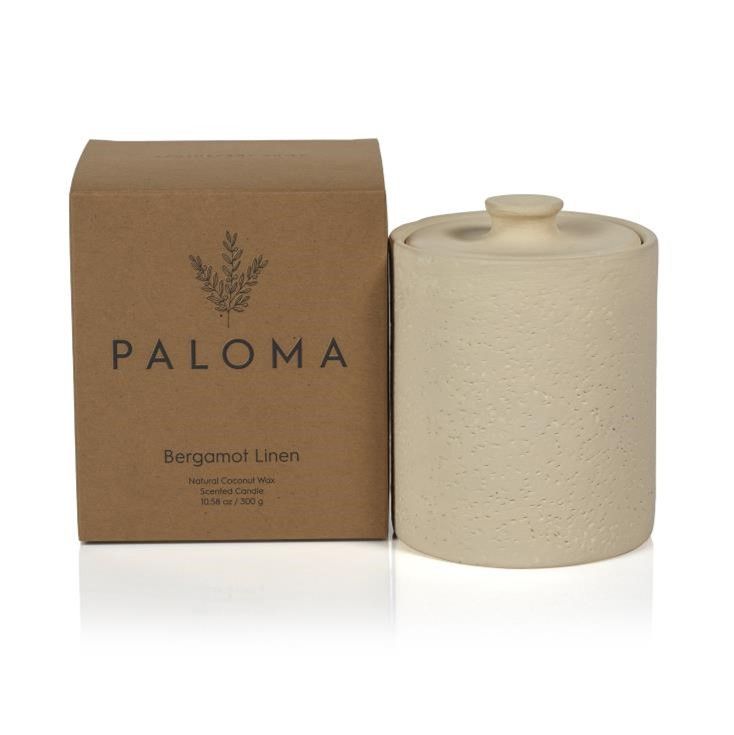 BERGAMOT LINEN Zodax Paloma Scented Jar Candle - 10.5 oz