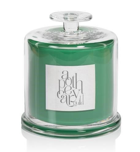 GERANIUM SPICE Zodax Apothecary Guild Scented Jar Candle with Cloche - 9.8 oz