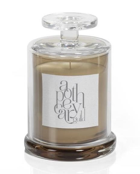 SANDALWOOD TOBACCO Zodax Apothecary Guild Scented Jar Candle with Cloche - 9.8 oz