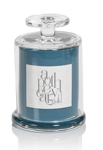 MEDITERRANEAN SEA FLOWER Zodax Apothecary Guild Scented Jar Candle with Cloche - 9.8 oz