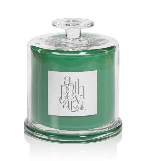 GERANIUM SPICE Zodax Apothecary Guild Large Scented Jar Candle with Cloche - 36 oz