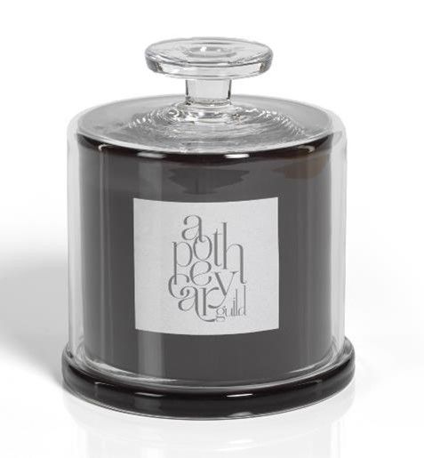 BLACK PEPPER Zodax Apothecary Guild Large Scented Jar Candle with Cloche - 36 oz