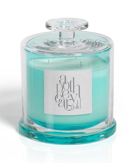 SUNSET BEACH Zodax Apothecary Guild Large Scented Jar Candle with Cloche - 36 oz