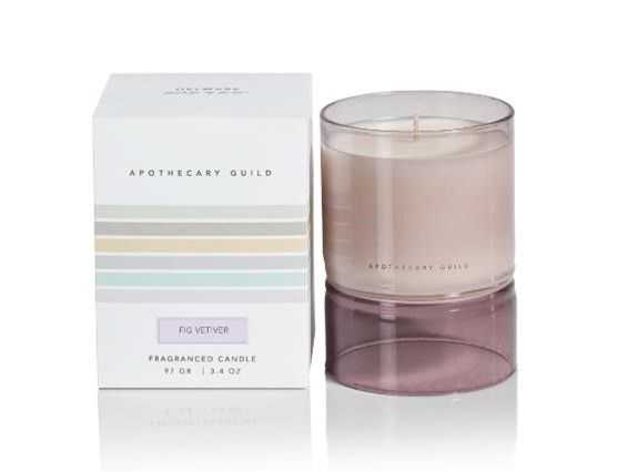 FIG VETIVER Zodax Delmar Short Scented Jar Candle - 3.4 oz